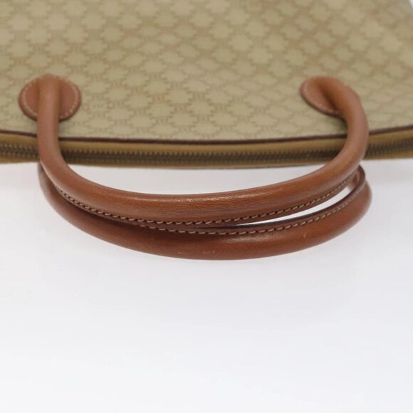 CELINE Macadam Canvas Hand Bag PVC Beige Gold Auth - Picture 13 of 16